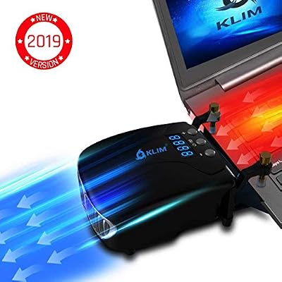KLIM™ Tornado Refroidisseur PC Portable - Nouveau + INNOVANT - Refroidissement Rapide - Extracteur d'air USB pour Ordinateurs Portables - Compact + Léger + Puissant + Efficace Contre la Surchauffe