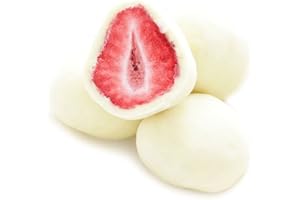 ‎SNACKBERRIES Erdbeeren gefriergetrocknet in weißer Schokolade 500 g