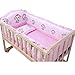 Produktbild Focus 5pcs Baby-Bett-Bumpers aus reiner Baumwolle Baby-Bettwäsche-Satz Newborn Karikatur druckt Krippe Zaun-Schutz für Kleinkind Pinker Affe