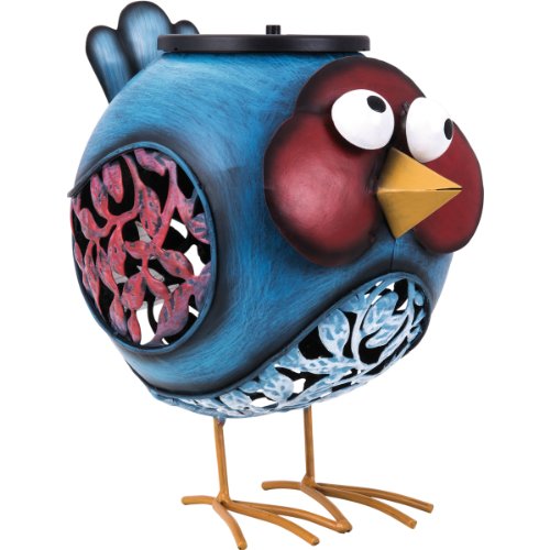 insatech LED Solarleuchte Metallfigur VOGEL mit 1 weißer LED