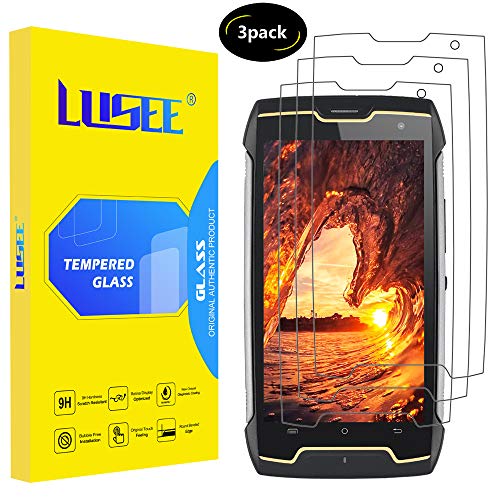 Lusee 3 Pièces Verre Trempé pour Cubot King Kong/Kingkong 5.0 Film Protection écran [9H Verre Dur] [HD Clair] [Anti Rayure] [Anti Empreinte] 2.5D Film de Protecteur d'Ecran