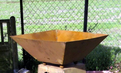 Rost Säule + Schale konisch RS95 + S11 „IHR EIGENER NAME“ / kostenloser Versand Garten Rostsäulen Blumensäule Deko Rostsäule - 7