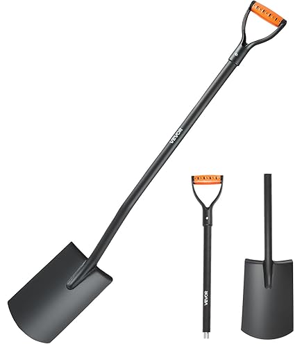 Schop handvat, ergonomische D-vormige schop handvat voor graven harken gereedschap (zwart