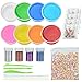 Produktbild DIY Slime Kit 8 Stück Kinder Spielzeug | Fluffy Slime Kit mit 5000PCS Bunte Schaum Bälle, 2500PCS Obst Gesicht Dekoration, 4 Flaschen Glitzer Shaker Gläser, Magic Transparente Plasticine Spielzeug