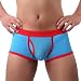 Produktbild Boxershorts, LMMVP Herren Sexy Unterwäsche Baumwolle Männer Unterhose Baumwolle Sportwäsche (L, Blue)