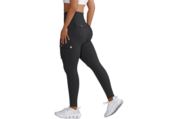 Nuofengkudu dam, hög midja, löpning, sport, leggings med fickor, stretch, joggingbyxor, gym, fitness, yogabyxor, vardag