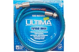 Dipra 73150 Tuyau Flexible en Inox pour Gaz Naturel, longueur 1.50m