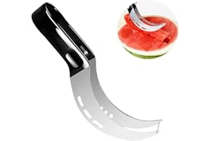 FaJoek Wassermelonenmesser Wassermelonen Schneider, Melonenschneider Edelstahl, Melonenschneider mit hakenförmiger Schneidklinge,Melonen Schneider, Melonen Messer, Multifunktionales Fruchtmesser