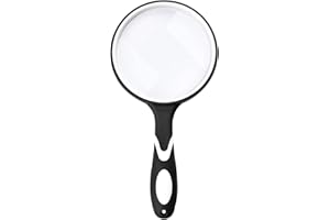 FAUMSUT Duże okulary powiększające do czytania, ręczne szkło powiększające lupa stosowane do książek naukowych, czytania gazet, owadów, obserwacji hobby (100 mm)