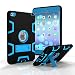 Produktbild iPad Mini 4 Case,3 in1 Rugged Silicone Protective Case with PC PlasticColorful iPad Mini Case, Adjustable Kickstand, Full-body Shock Absorption, High Impact Resistant Hybrid Armor Defender(Black+Blue)