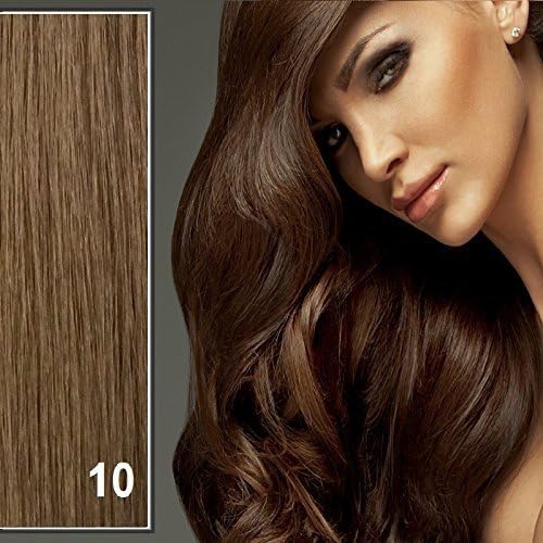 Athenia® 22'' inch Clip in Deluxe Futura Bodywave Hair Extensions - Wavy Curl - Six Piece Full Head set - ** 150 GRAMS of hair ** - Heat Style up to a Massive 200 Degrees - Superior Salon Quality - Natural Look & Feel - #10 Light Brown