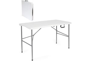 WILTEC Toboli składany stół kempingowy, stół imprezowy, stół ogrodowy, 120 x 60 x 74 cm, biały