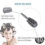 SUPRENT Nano thermische keramische u. Ionische runde Fass-Haar-Bürste, 2 Zoll, graue und schwarze Farbe, addieren Haar-Volumen, für Haar-Trocknen, Anreden, Curling - 4