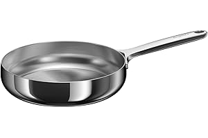 Berghoff Home Poêle en acier inoxydable 24cm – sans PFAS – Poêle universelle pour tous types de plaques – Compatible induction – Poêle à frire