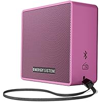 Energy Sistem Music Box 1+ - Altavoz Portátil, Bluetooth v 4.1, 5 W, microSD MP3, Radio FM, Audio-In, Color Rosa (Grape)