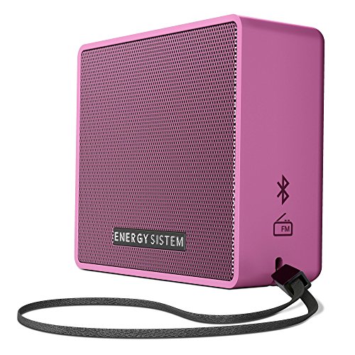 Energy Sistem Music Box 1+ - Altavoz Portátil, Bluetooth v 4.1, 5 W, microSD MP3, Radio FM, Audio-In, Color Rosa (Grape)