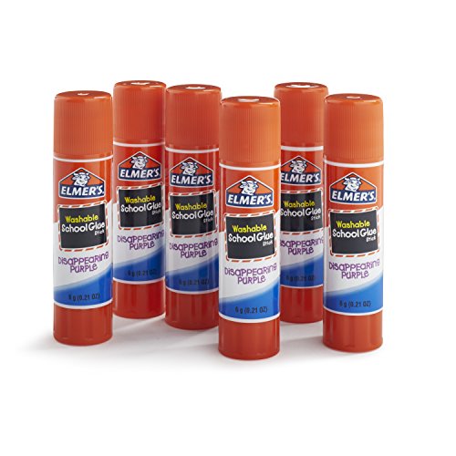 Elmer's Disappearing Purple School Glue Sticks, 0.21 oz, Pack of 6 (E1560) by Elmer's