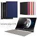 Produktbild Yoga Tab 3 10 Schlank hülle,Mama Mouth Ultra Schlank Superleicht Ständer PU Leder Smart Shell hülle mit Standfunktion für 10.1" Lenovo YOGA 3 10 YT3-X50F YOGA 3-10 2015 Tablet,Blau