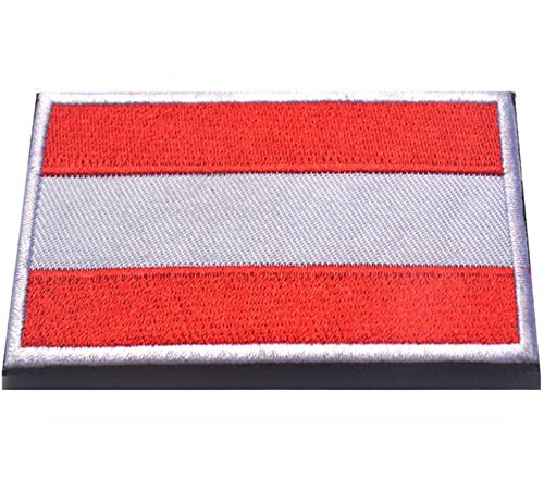 aquiver 3d bordado insignia Austria bandera nacional de Austria insignias bordadas parche para ropa Cap Bolsa Drapeau DIY