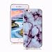 Produktbild iPhone 6S Marmor Hülle, Yunbaozi iPhone 6 Case Marmor Entwurf Weich Hülle Silikon-Gummi Schützend Soft Marble Case Naturstein Textur Flexibel Glatt Étui Anti-Kratzer Granit-Muster Hülle für iPhone 6/6S - Rot / Weiss