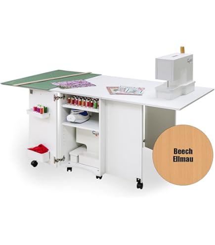 Mobiletto Per Macchina Da Cucire Comfort 1 - Sollevamento Aria, Portatile, Con Ruote E Contenitori - Foto 11