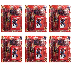 Kartual Birthday Return Gift for Kids Spiderman Stationery Kit for Return Gift for Kids (Pack of 10 )