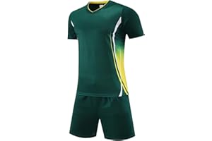 ADIXUN Kids Boys Football Kit Children Soccer Jersery Set Gym Shorts and T-shirt Sets Sports Outfit for kids Age 5-13 Years