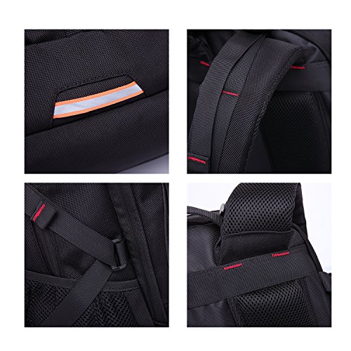 BanGe Wasserdicht Laptop Rucksack 17 Zoll Business Backpack Rucksäcke Multifunktionsrucksack Schwarz - 6
