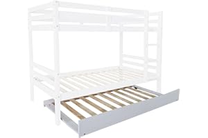 HOGAR24 ES - Cama Auxiliar de Madera, en Color Blanco para Camas de 90cm - Medidas 22x189x96 cm