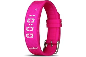 e-vibra Silent Vibrationsalarm-Erinnerungsuhr - mit bis zu 12 persönlichen Alarmen für das Toilettentraining Alarmtopfuhr für Kinder und Erwachsene (Pink)