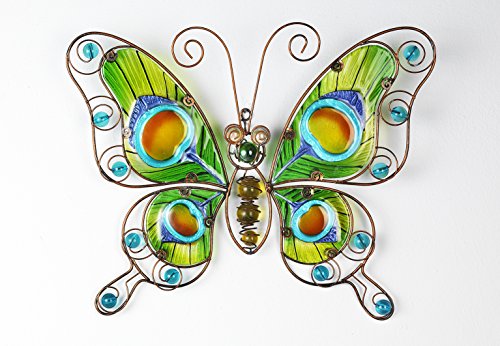 Deko-Schmetterling Metallschmetterling Wanddekoration Deko aus Glas und Metall