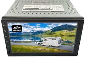 BergGPS - 2-DIN Unterputz LKW/Wohnmobil Navigation- Carplay Android Auto - DAB Radio -WiFi - Wohnmobil Stellplätze/APPS - Europa