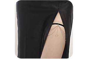 Yienate Sexy Schmetterling Oberschenkelkette Gold Quaste Schmetterling Charm Elastisch Mehrlagig Beingeschirr Körperkette Boho Bikini Party Hottie Körperkette Strand Beinkette Schmuck für Frauen