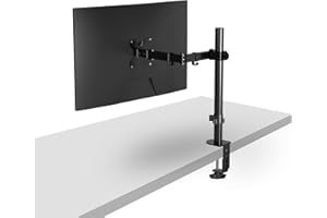 Pholiten Support Ecran PC pour écran LCD LED 13-32 Pouces jusqu'à 10 kg, Support Écran PC, Bras Ecran inclinable et pivotant réglable en Hauteur pour Le Bureau, Max.VESA 100x100mm