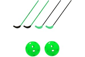 ‎TOOLZ TOOLZ Hockeyschläger Set für spannende Matches - Indoor & Outdoor Hockey-Set - Hockeyausrüstung mit 4 Schlägern (70cm lang) + 2 Bälle inklusive
