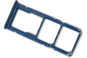 jbTec Dual SIM-Tray/SD-Card Karten-Halter kompatibel mit Samsung Galaxy A50 (Dual SIM) - Slot Schlitten, Farbe:Blau