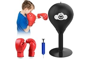 LYPPUL Office Punching Ball, Desktop Punch Bag with Suction Cups, Funpunch Rage Bag, Anti-Stress Mini Punch Bag for Children, Punch Bag with Stand, Punch Bag for Adults, Children, Home, Office, School