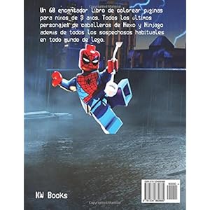 Lego libro de colorear: Un 60 encantador libro de colorear páginas para niños de 3 años. Todos los últimos personajes de caballeros de Nexo y Ninj