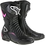  Alpinestars - Botas de Moto Stella SMX de 6 V2 Negro Fucsia Blanco - 36
