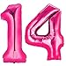 Produktbild Ballon Zahlen 1-99 in Pink - XXL Riesenzahl - zum Geburtstag - Riesen Luftballon (14)