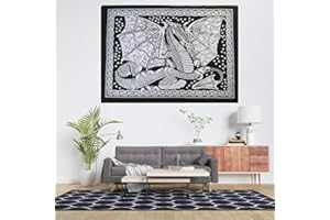 AVA Collections Dragon Tapestry Animal Wall Hanging Tapestry Vintage Wall Tapestry for Living Room Bedroom Dorm Wall Decoration 40x30 inches (White)