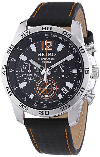Seiko Herren-Armbanduhr Chronograph Analog Quarz Leder SSB135P1 Seiko Herren-Armbanduhr Chronograph Analog Quarz Leder SSB135P1