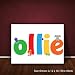 Feel Good Art Gallery Wrapped Nursery Box Canvas with Solid Front Panel Rectangle Design Cute Illustrations and Personalised with Boy's Name (15 x 42 x 4 cm, Small, Ollie)