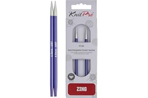 KnitPro Zing Agujas circulares intercambiables de 10 cm | 4,50 mm