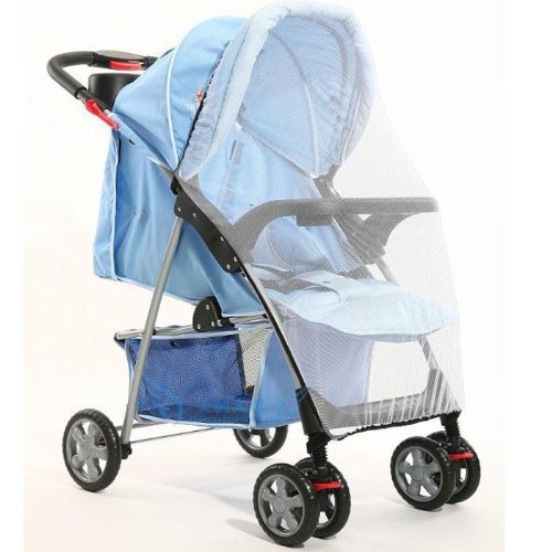 White Mosquito & Bug Net - Fits Most Strollers, Pack 'N Play, Bassinets, Cradles and Car Seats(Two Sizes) (Medium(40*33 inches))