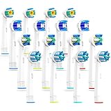 caretist 4 * 4 Multi Pack de cabezales para Oral B Cepillos de Dientes Eléctrico, 3dwhite, Precision Clean, limpieza en profundidad, CrossAction, 16 unidades, totalmente compatible con dientes eléctrico Braun OralB Vitality, Pro Health, TriZone, Advance Power, Genius 8900, 9000, Professional Care, Triumph y Deep Sweep