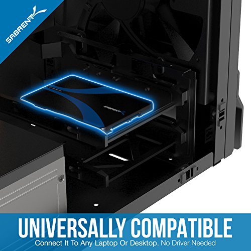 Sabrent M.2 SSD bis 2,5-Zoll SATA III Aluminium-Gehäuse-Adapter (EC-M2SA) - 5