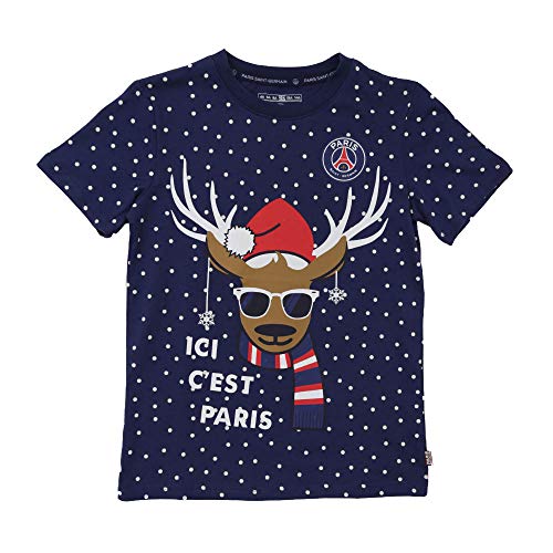T-Shirt Christmas PSG - Licence Officielle - Bleu.