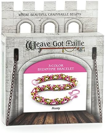 Weave Got MailleWeave Got Maille 3-Color Byzantine Chain Maille Bracelet Kit, Peony