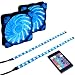 Produktbild Ubanner 120mm Gehäuselüfter Licht, LED Silent Lüfter für Computer-Gehäuse, CPU-Kühler (RGB, 2 Stück 18 LEDs 30cm LED-Leiste, 2 Stück LED-Lüfter, F-Serie)